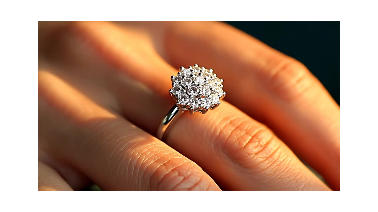 Floral Wedding Ring for Women – Copper Micro-Inlay with Synthetic Zirconia, Elegant Bridal Jewelry in Pakistan